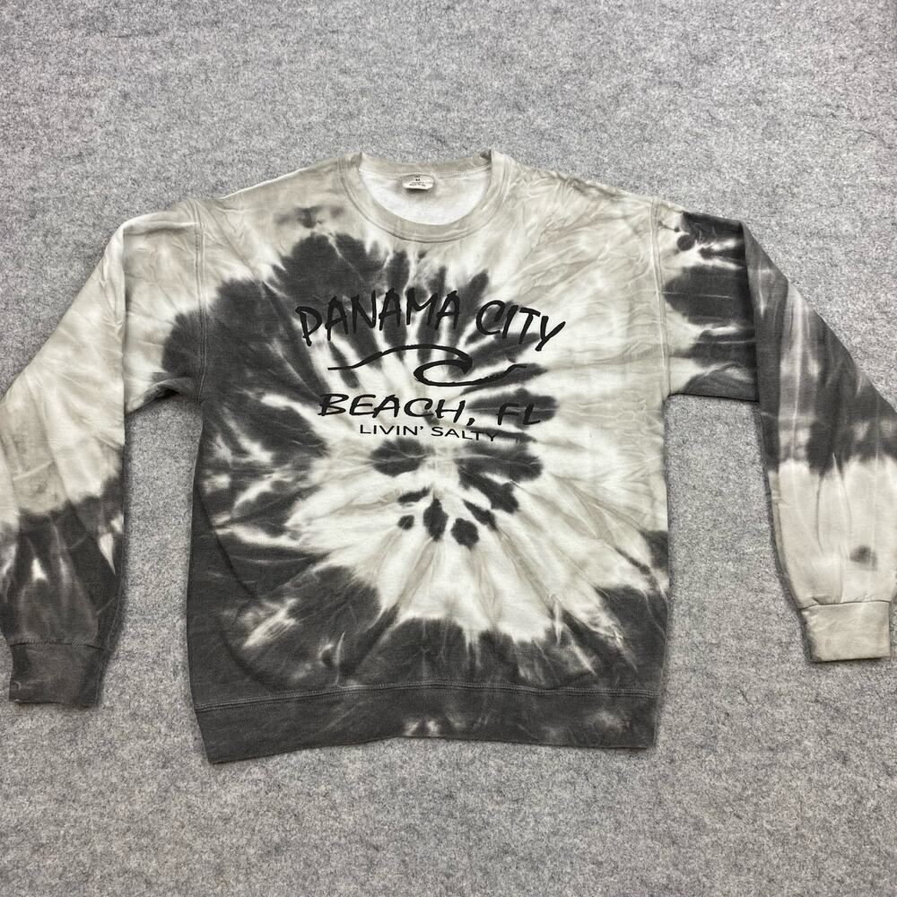 Panama City sweater men's m women's L pull over tie die hippie Florida Y2K beach
